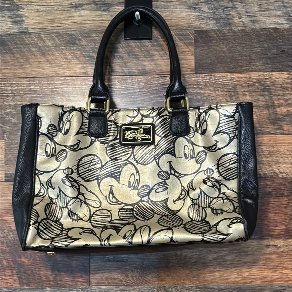 Disney Gold and Black Purse with Structured Design